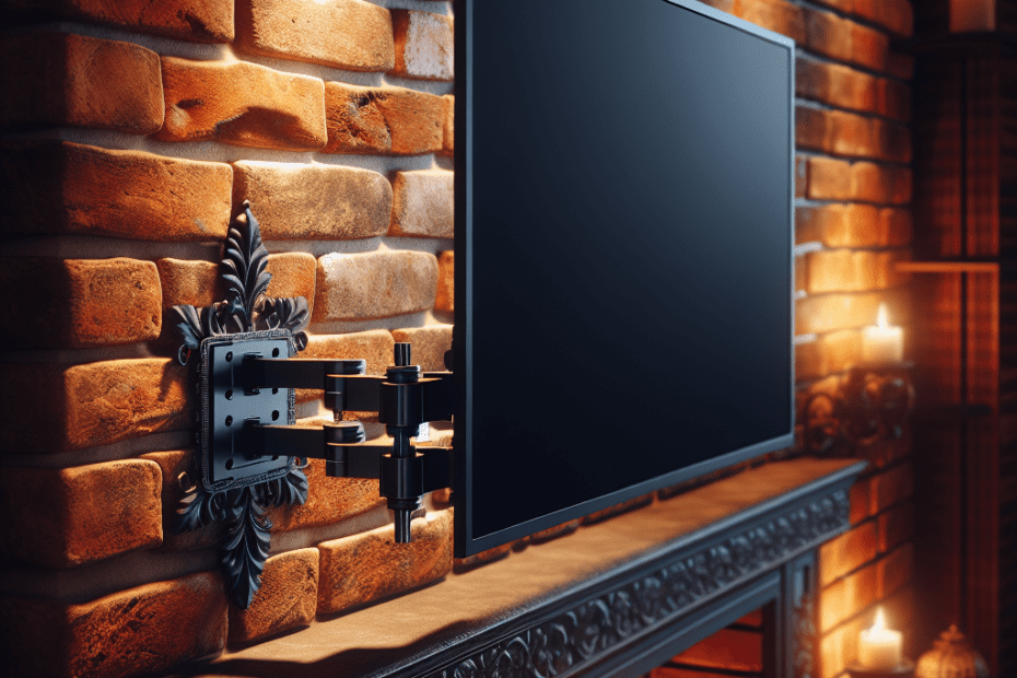 tv mount for brick fireplace