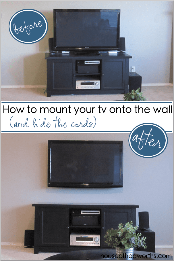 How to Mount Tv on Wall Without Wires Showing